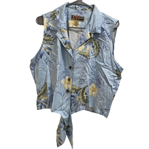 Women’s La Cabana, All Night Long, Sleeveless Tank/Crop top button down size‎ XL